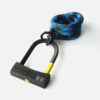 D-lock Bügelschloss mit Textilseil in Länge M und Farbe morpho blue