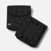 Kleine schwarze Fahrradschloss-Tasche tex–lock bag von vorne und hinten mit Klettverschlüssen