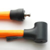 geöffneter Schlosskorpus von tex–lock orbit mit orangenem Textilseil
