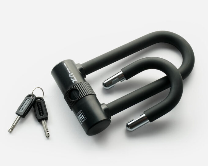 tex–lock Bügelschloss mit einem langen und einem kurzen Bügel sowie zwei Schlüselln