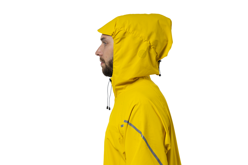 raijn men sunflower yellow mit aufgesetzter Kapuze